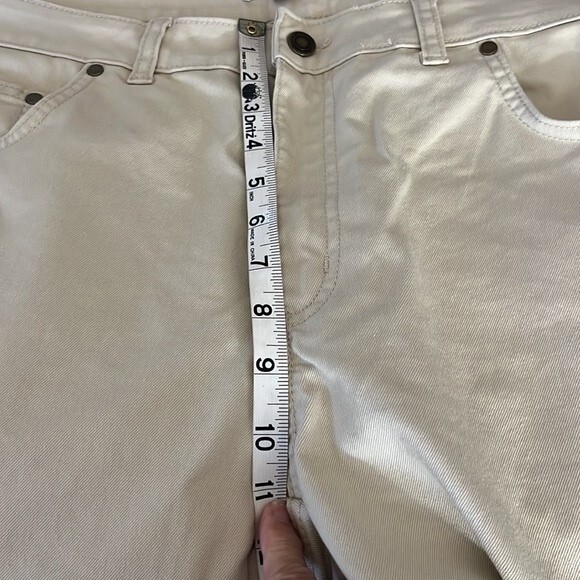 Woman Within Cropped Capri Denim Pant Off White Size 16 W - Picture 9 of 11